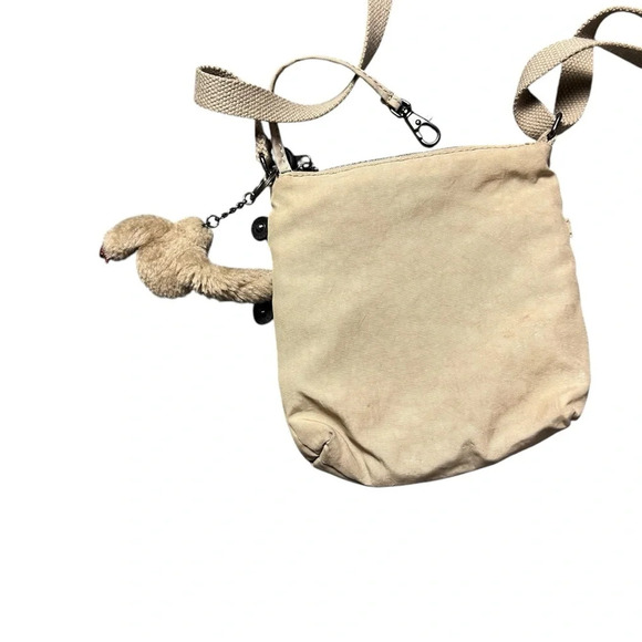 Kipling Alvar Crossbody Nylon Purse Beige Shoulderbag Bag Small With Gorilla - Picture 3 of 8